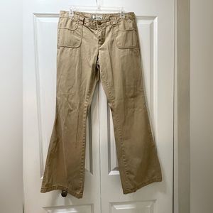 Aeropostale Women’s Size 9/10 Tan Pants 100% Cotton, Wide Leg, Flare